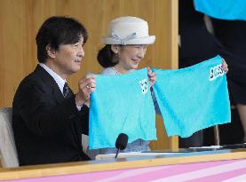 Crown prince attends sports event for disabled in Shiga Pref.