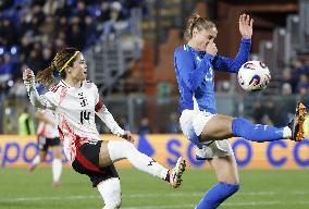 Football: Friendly between Japan and Italy