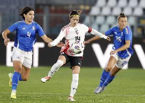 Football: Friendly between Japan and Italy