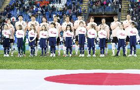 Football: Friendly between Japan and Italy