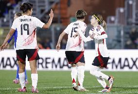 Football: Friendly between Japan and Italy