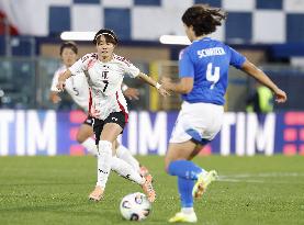 Football: Friendly between Japan and Italy