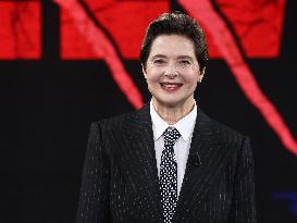 Isabella Rossellini At Belve TV Show - Rome
