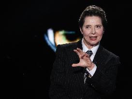 Isabella Rossellini At Belve TV Show - Rome
