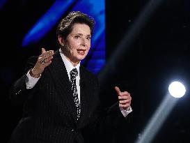 Isabella Rossellini At Belve TV Show - Rome