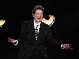 Isabella Rossellini At Belve TV Show - Rome