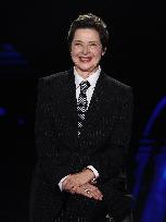 Isabella Rossellini At Belve TV Show - Rome