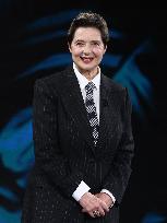Isabella Rossellini At Belve TV Show - Rome