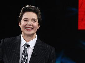 Isabella Rossellini At Belve TV Show - Rome