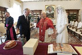 Pope Leo XIV Meets Philippe And Mathilde of Belgium - Vatican