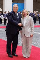Geogia Meloni Meets With Hungarian PM Viktor Orban - Rome