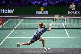 Andrey Rublev competes at Rolex Paris Masters 2025 in Paris FA