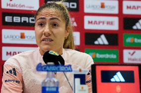 PRESS CONFERENCE SPAIN WOMEN'S NATIONAL TEAM