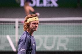 Andrey Rublev competes at Rolex Paris Masters 2025 in Paris FA
