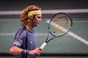 Andrey Rublev competes at Rolex Paris Masters 2025 in Paris FA
