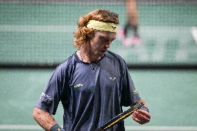 Andrey Rublev competes at Rolex Paris Masters 2025 in Paris FA