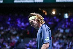 Andrey Rublev competes at Rolex Paris Masters 2025 in Paris FA