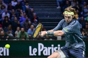 Andrey Rublev competes at Rolex Paris Masters 2025 in Paris FA