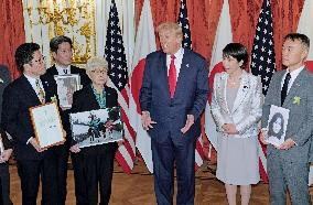 U.S. President Trump meets kin of abductees