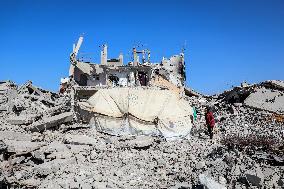 Destroyed Buildings In Jabalia Refugee Camp - Gaza