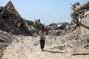 Destroyed Buildings In Jabalia Refugee Camp - Gaza