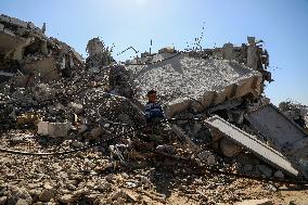Destroyed Buildings In Jabalia Refugee Camp - Gaza
