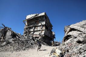 Destroyed Buildings In Jabalia Refugee Camp - Gaza