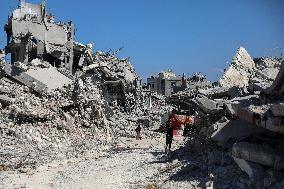 Destroyed Buildings In Jabalia Refugee Camp - Gaza