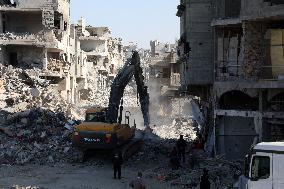 Destroyed Buildings In Jabalia Refugee Camp - Gaza
