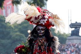 Mega Procession of the Catrinas for Day of the Dead - Mexico City