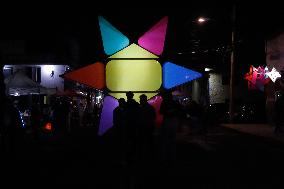 Cardboard Skulls Decorate Tlahuac Streets - Mexico City