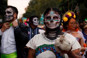 Mega Procession of the Catrinas for Day of the Dead - Mexico City