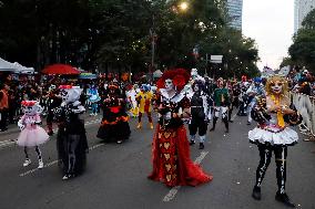 Mega Procession of the Catrinas for Day of the Dead - Mexico City