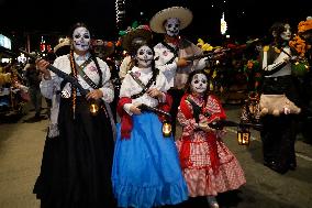 Mega Procession of the Catrinas for Day of the Dead - Mexico City