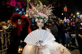 Mega Procession of the Catrinas for Day of the Dead - Mexico City