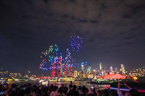Drone Light Show Celebrates World Cities Day - Chongqing