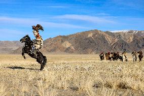 Kazakh Eagle Hunters Preserve Ancient Tradition - Mongolia