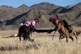 Kazakh Eagle Hunters Preserve Ancient Tradition - Mongolia