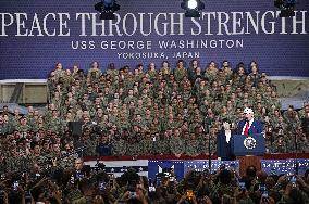 U.S. President Trump at Yokosuka base