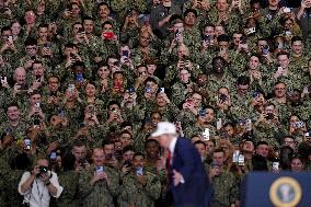 U.S. President Trump at Yokosuka base