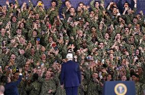 U.S. President Trump at Yokosuka base