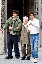 Glenn Close Walks In Madrid With Los Javis