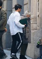 Glenn Close Walks In Madrid With Los Javis