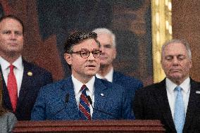 Speaker Johnson Marking The 28th day of the US Government Shutdown - Washington DC