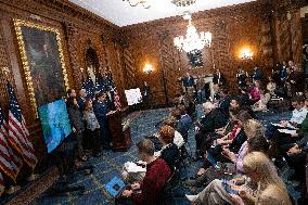 Speaker Johnson Marking The 28th day of the US Government Shutdown - Washington DC