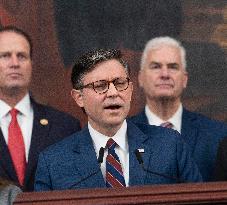 Speaker Johnson Marking The 28th day of the US Government Shutdown - Washington DC