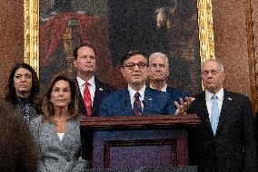Speaker Johnson Marking The 28th day of the US Government Shutdown - Washington DC