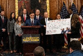 Speaker Johnson Marking The 28th day of the US Government Shutdown - Washington DC