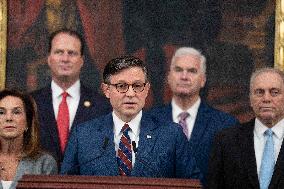 Speaker Johnson Marking The 28th day of the US Government Shutdown - Washington DC