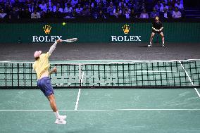 Corentin Moutet vs Reilly Opelka at Rolex Paris Masters 2025 in Paris FA